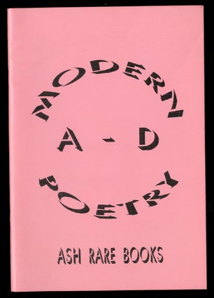 Item #335747 Ash Rare Books: Modern Poetry, A-D Catalogue