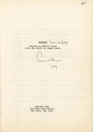 [Playscript]: Malcolm: Adapted by Edward Albee from the Novel by James Purdy