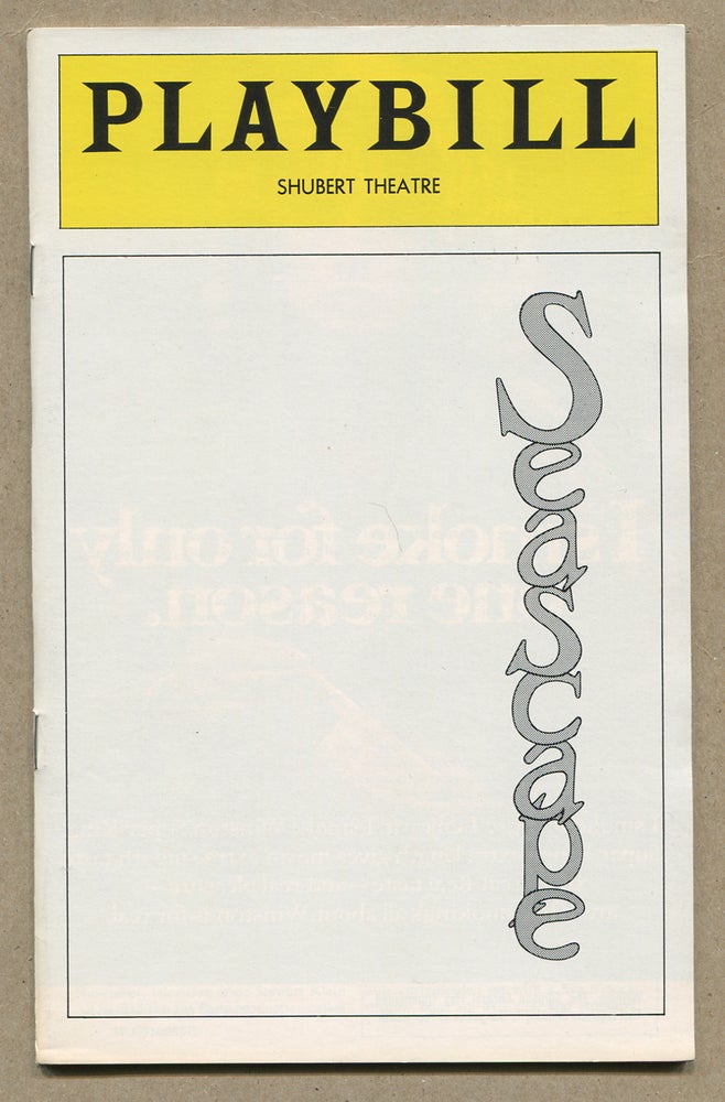 Item #337778 [Playbill]: Seascape. Edward ALBEE.
