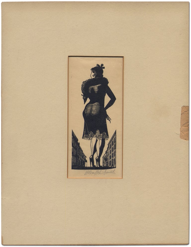 Item #338452 Print of a woman in high heels, viewed from the rear. Bernard BRUSSEL-SMITH.