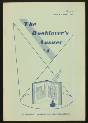 Item #338626 The Booklover's Answer: #4, March-April, 1963