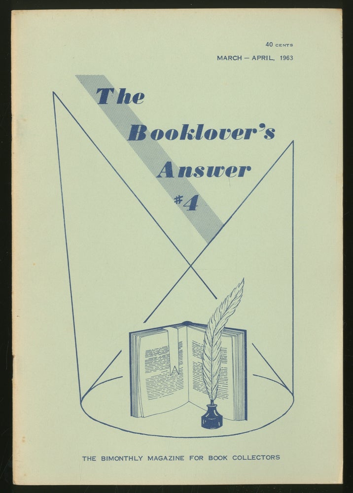 Item #338626 The Booklover's Answer: #4, March-April, 1963