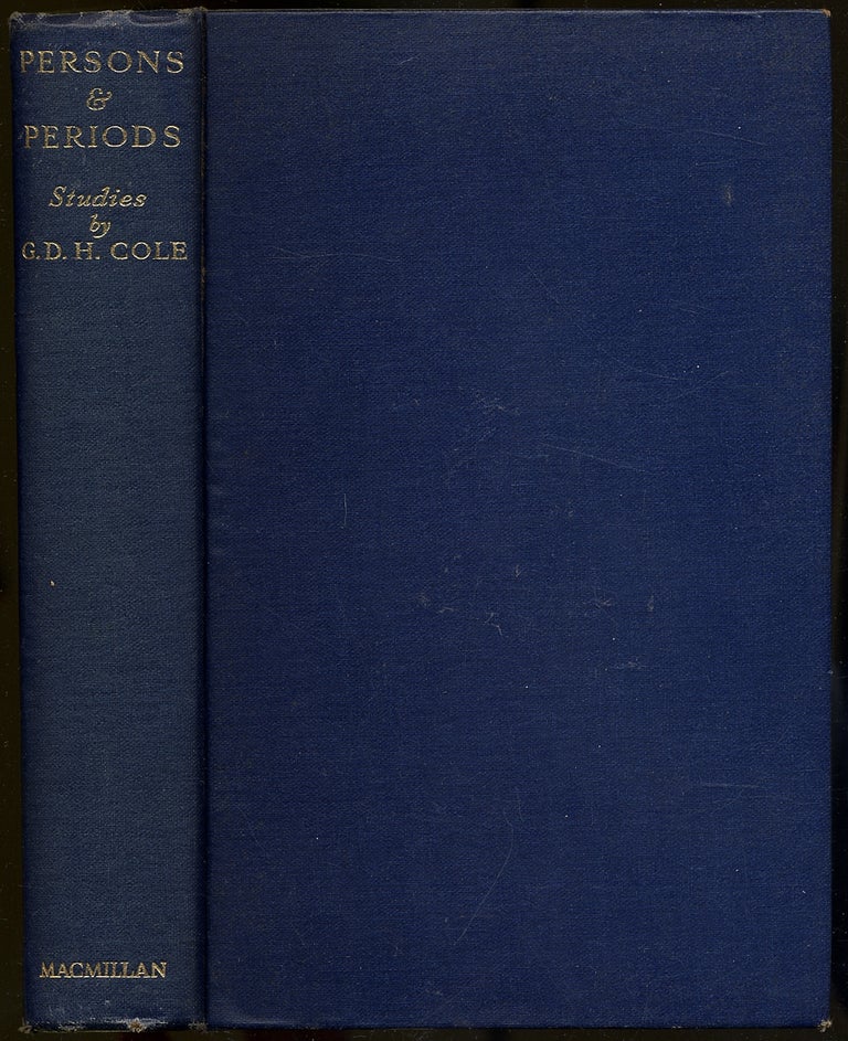 Item #339191 Persons & Periods: Studies. G. D. H. COLE.