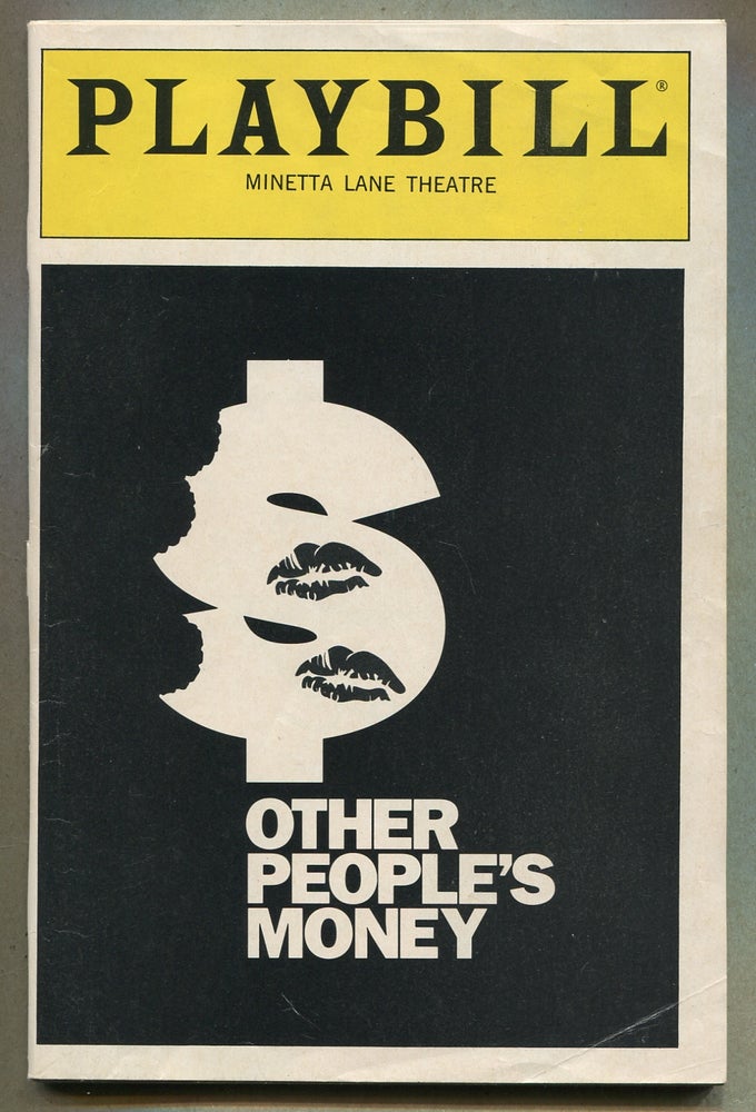 Item #339320 [Playbill]: Other People's Money. Jerry STERNER.