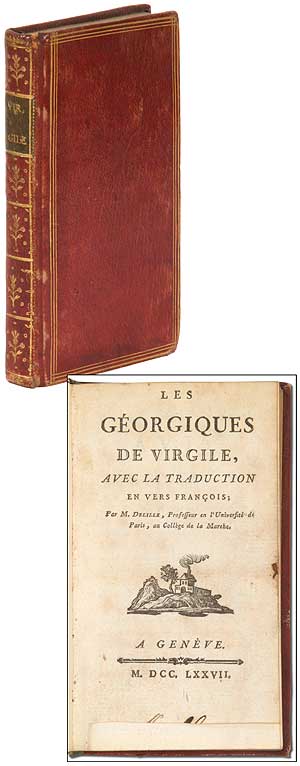 Item #339353 Les Géorgiques de Virgile, avec la traduction en vers francais, par M. Dellile. VIRGILE, Virgil Vergilius.