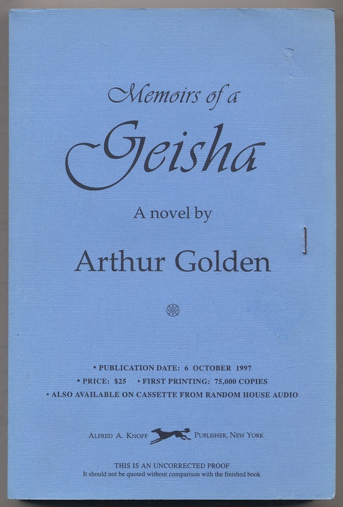 Item #340202 Memoirs of a Geisha. Arthur GOLDEN.