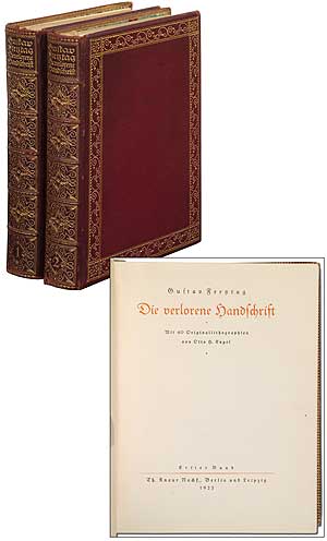 Item #340409 Die Verlorene Handschrift (Two volume set). Gustav FREYTAG, Otto H. Engel.