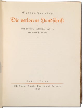 Die Verlorene Handschrift (Two volume set)