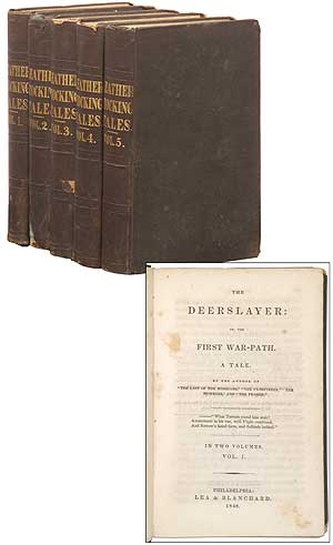 Item #340833 Leatherstocking Tales (Volume 1. The Deerslayer: or, The First War-Path; Volume 2. The Pathfinder: or, The Inland Sea; Volume 3. The Last of the Mohicans; Volume 4. The Pioneers, or The Sources of the Susquehanna; Volume 5. The Prairie). James Fenimore COOPER.