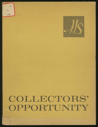 Item #341166 (Exhibition catalog): Collector's Opportunity