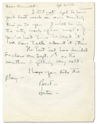 Two Letters from Horton Foote