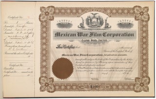 Mexican War Film Corporation Stock Book