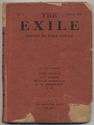 Item #341756 The Exile No. 1, Spring 1927. Ernest HEMINGWAY, Guy Hickok, Richard Aldington, John...