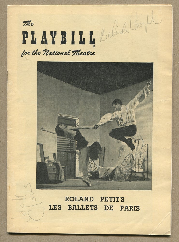 Item #341977 [Playbill]: Roland Petit's Les Ballets De Paris. Belinda WRIGHT.