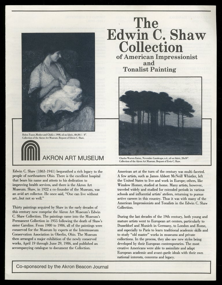 Item #342491 The Edwin C. Shaw Collection of American Impressionist and Tonalist Painting