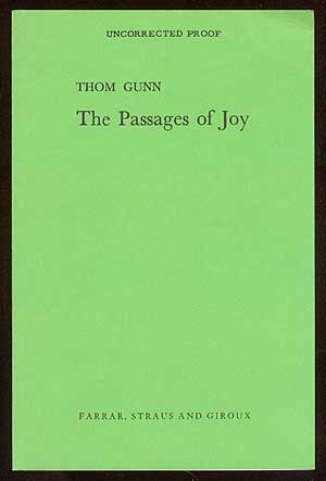 Item #34257 The Passages of Joy. Thom GUNN.