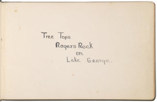 [Guest Book]: Tree Tops Rogers Rock on Lake George. Signed by Samuel Barber