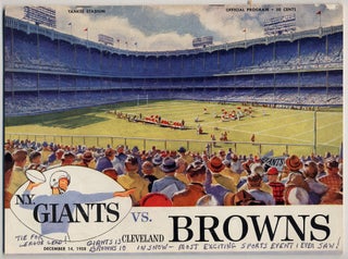 Item #342884 [Program]: N.Y. Giants vs. Cleveland Browns. December 14, 1958