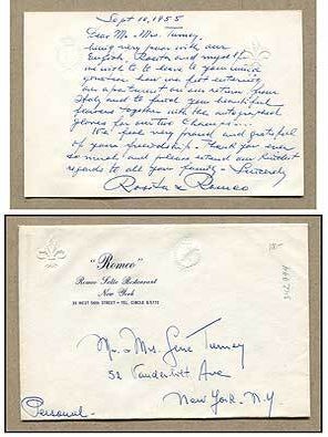 Autograph Letter Signed. Romeo SALTA.