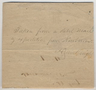 [Partially printed document]: Letters from Chapel Hill, N.C.