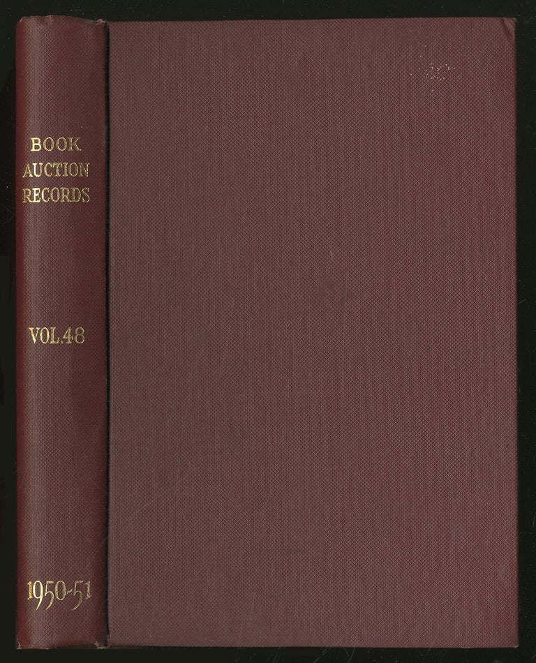 Item #345403 Book-Auction Records: A Priced and Annotated Annual Record of London, New York and Edinburgh Book-Auctions – Volume 48, October 1950-August 1951