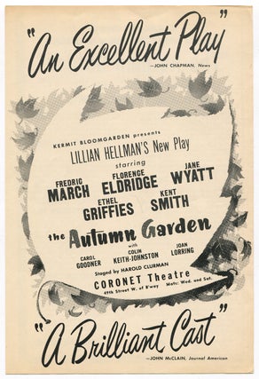 [Handbill]: The Autumn Garden