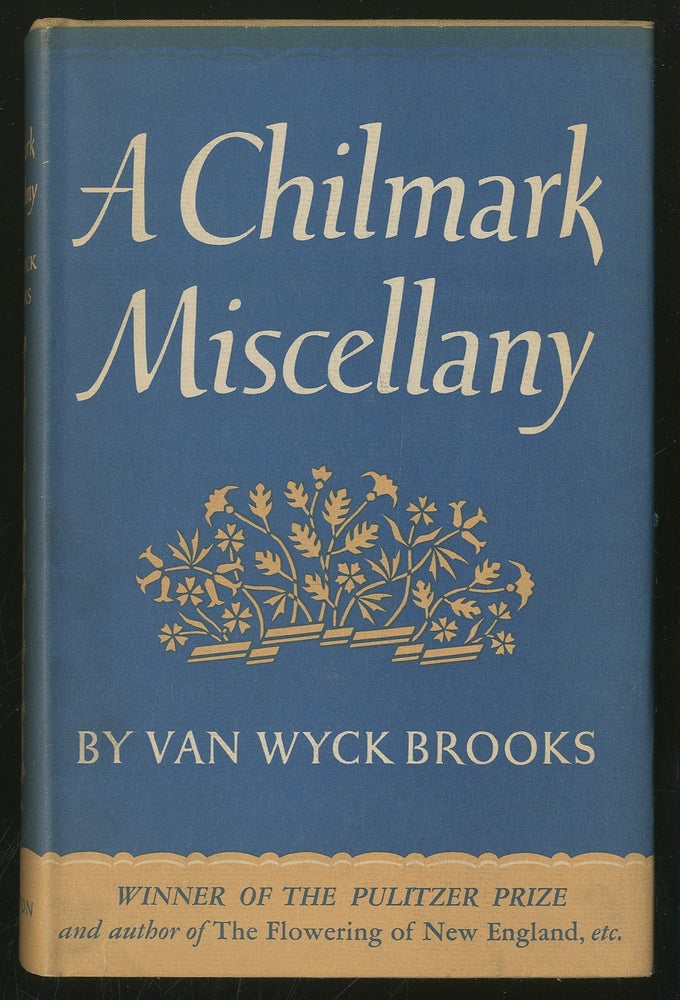 Item #346478 A Chilmark Miscellany. Van Wyck BROOKS.