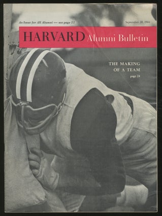 Item #348522 Harvard Alumni Bulletin: September 30, 1966, Vol. 69, No. 1. John T. BETHELL