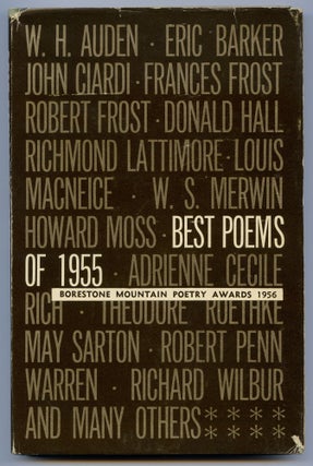Item #349235 Best Poems of 1955: Borestone Mountain Poetry Awards, 1956. Sylvia PLATH, James...