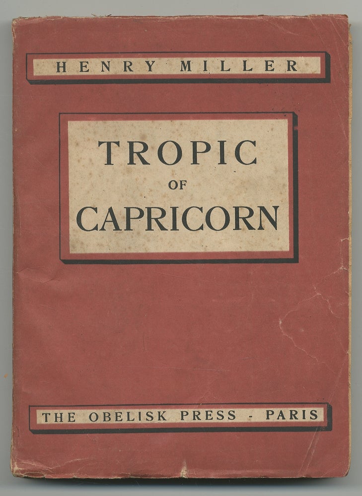 Item #349519 Tropic of Capricorn. Henry MILLER.
