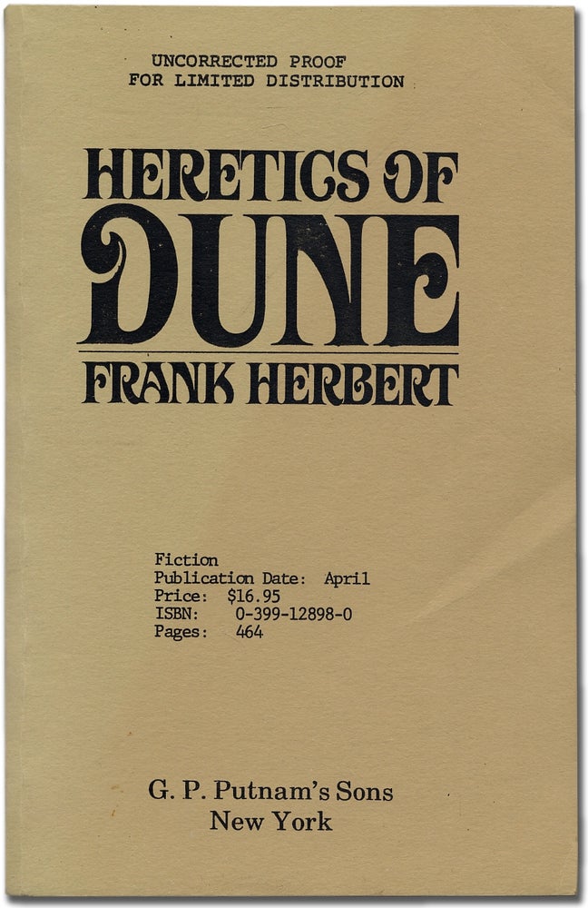 Item #349772 Heretics of Dune. Frank HERBERT.