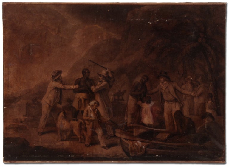 Item #350399 Print of A Slave Family Being Separated by Slavers on the Shore