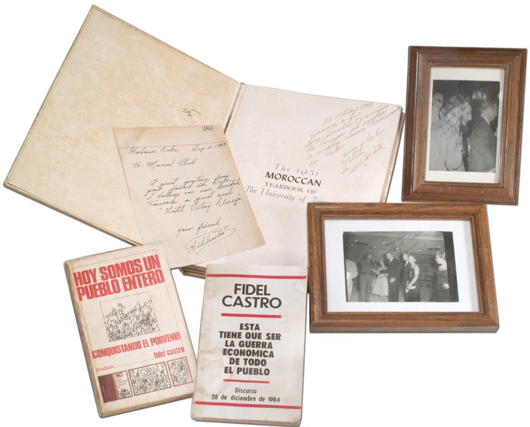 Item #350617 Small Collection of Signed and Inscribed Books and Photographs. Fidel CASTRO.