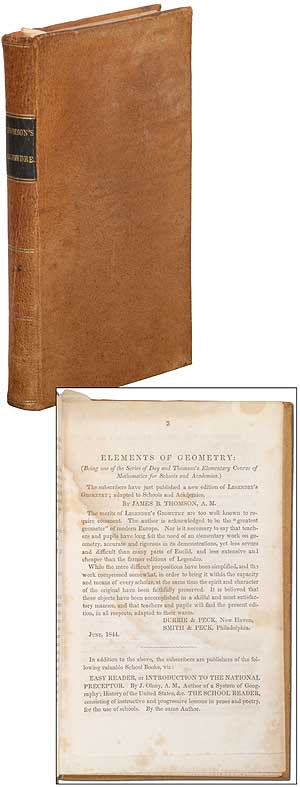 Elements of Geometry: On the basis of Dr. Brewster's Legendre. James B. THOMSON.