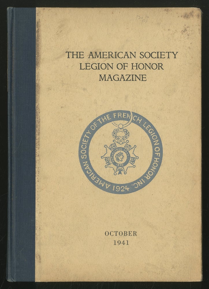 Item #351730 The American Society Legion of Honor Magazine, October 1941, Volume XII, No. 4
