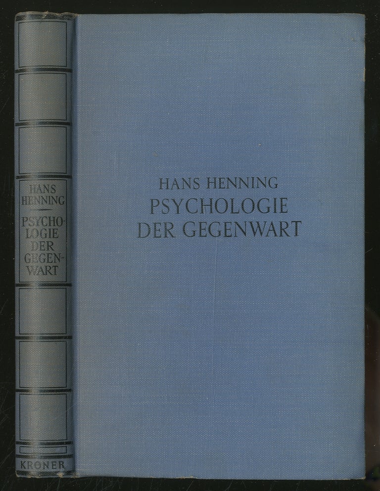 Item #352375 Psychologie Der Gegenwart. Hans HENNING.