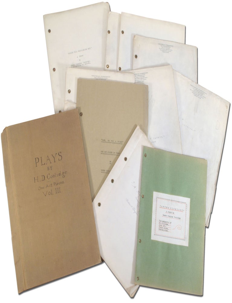 Manuscripts]: 11 One Act Plays. Henry Dingley COOLIDGE.
