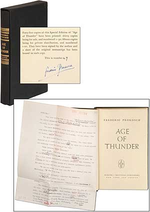 Item #352915 Age of Thunder. Frederic PROKOSCH.