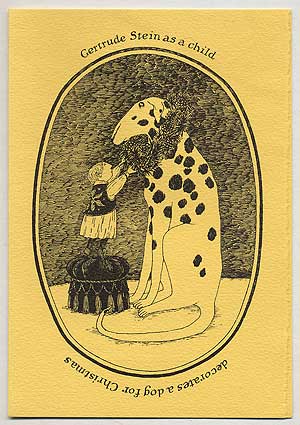 Item #352966 Gertrude Stein as a child decorates a dog for Christmas. Edward GOREY.