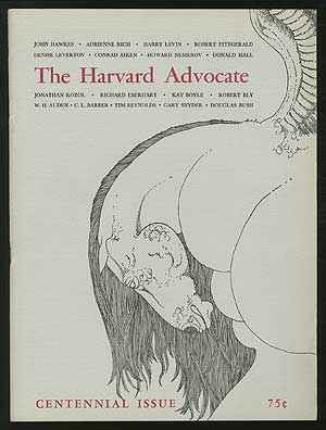 Item #353414 The Harvard Advocate: Centennial Issue: Volume C, Numbers 3-4, Fall, 1966. John HAWKES, Robert Bly, Conrad Aiken, Howard Nemerov, Robert Fitzgerald, Jonathan Kozol, Denise Levertov, W. H. Auden, Adrienne Rich, Gary Snyder.