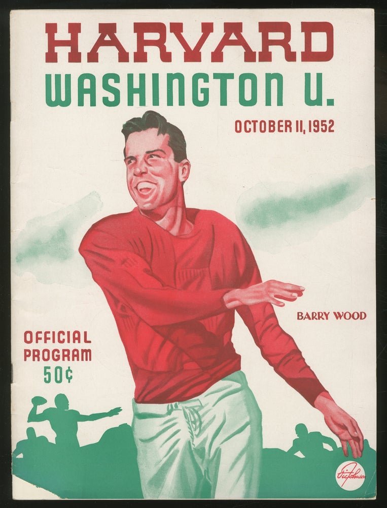 Item #353698 Harvard A.A. News: Harvard-Washington Game Number October 11, 1952: Official Program. W. Henry JOHNSTON.