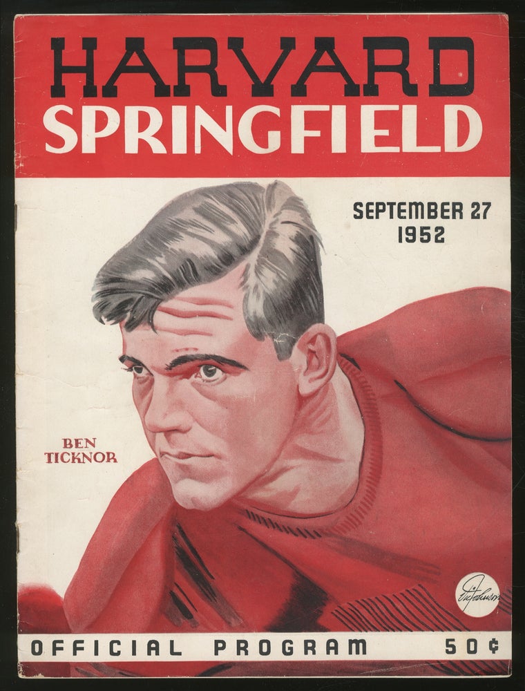 Item #353704 Harvard A.A. News: Harvard-Springfield Game, September 27, 1952: Official Program. W. Henry JOHNSTON.