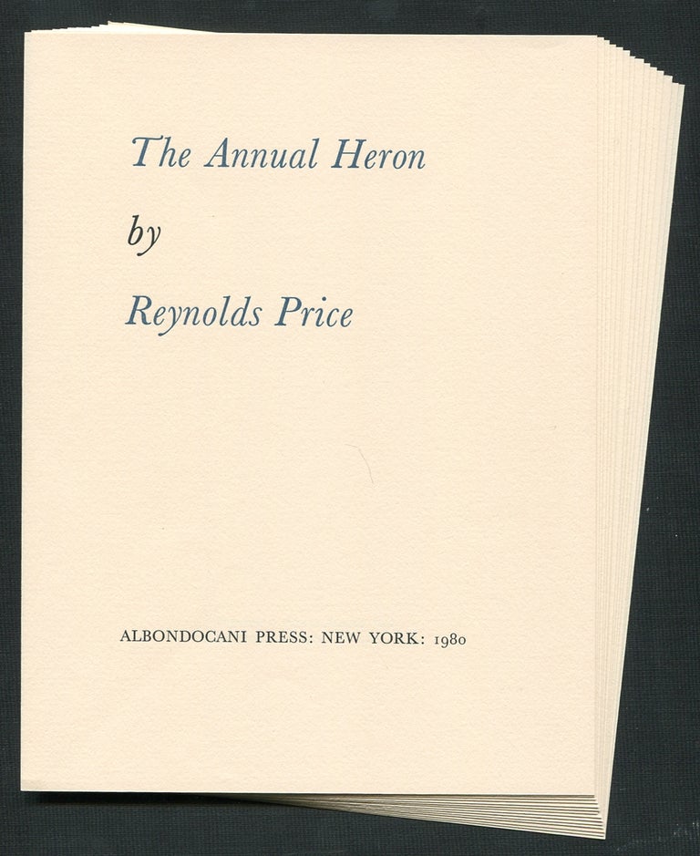 Item #354161 The Annual Heron. Reynolds PRICE.