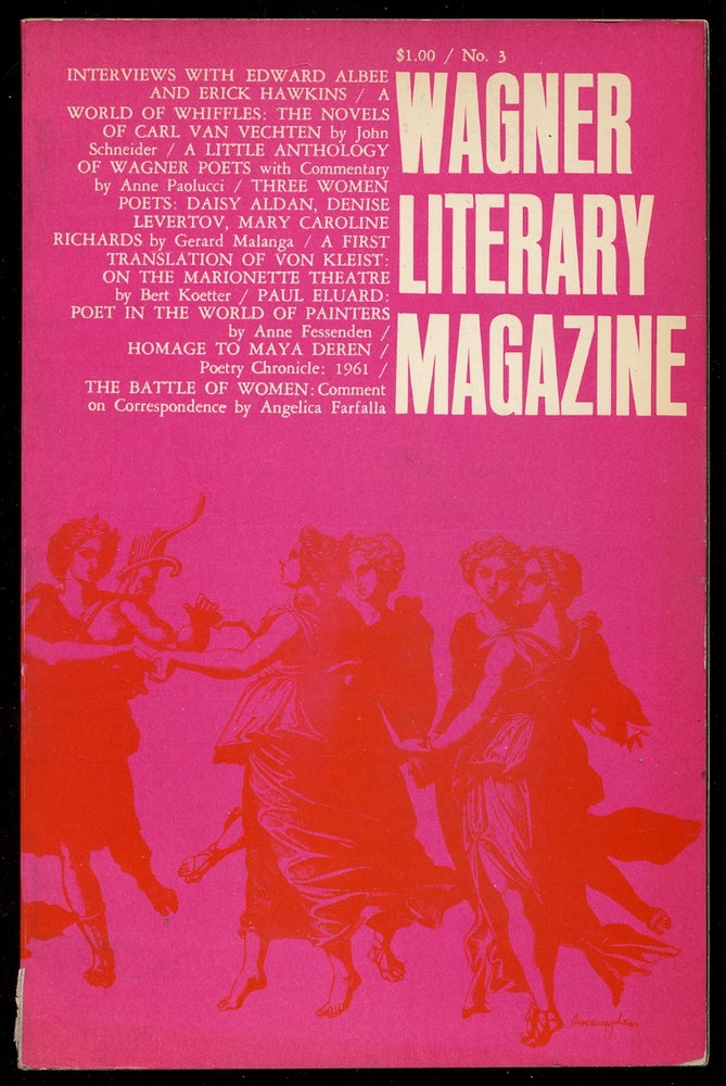 Item #354326 Wagner Literary Magazine Number 3. Gerard MALANGA, Edward Albee.