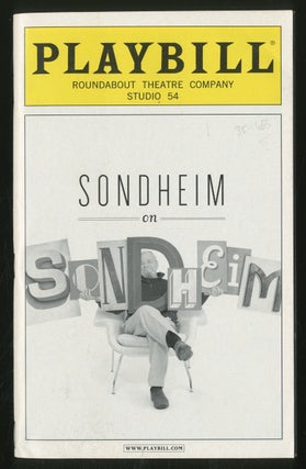 Item #354663 [Playbill]: Sondheim on Sondheim. Stephen SONDHEIM