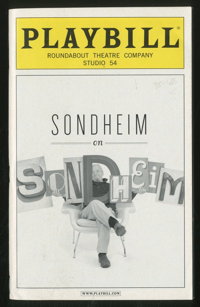 Item #354663 [Playbill]: Sondheim on Sondheim. Stephen SONDHEIM.
