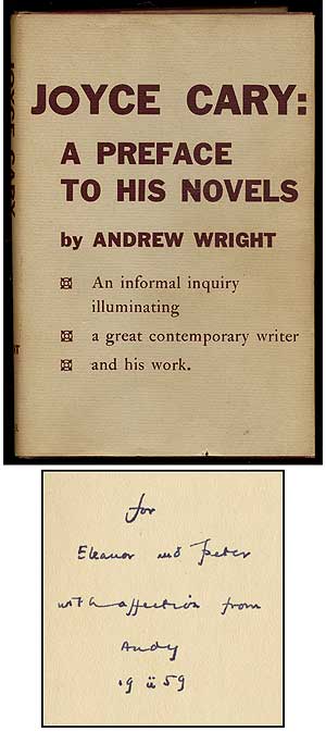 Item #354924 Joyce Cary: A Preface to his Novels. Andrew WRIGHT.