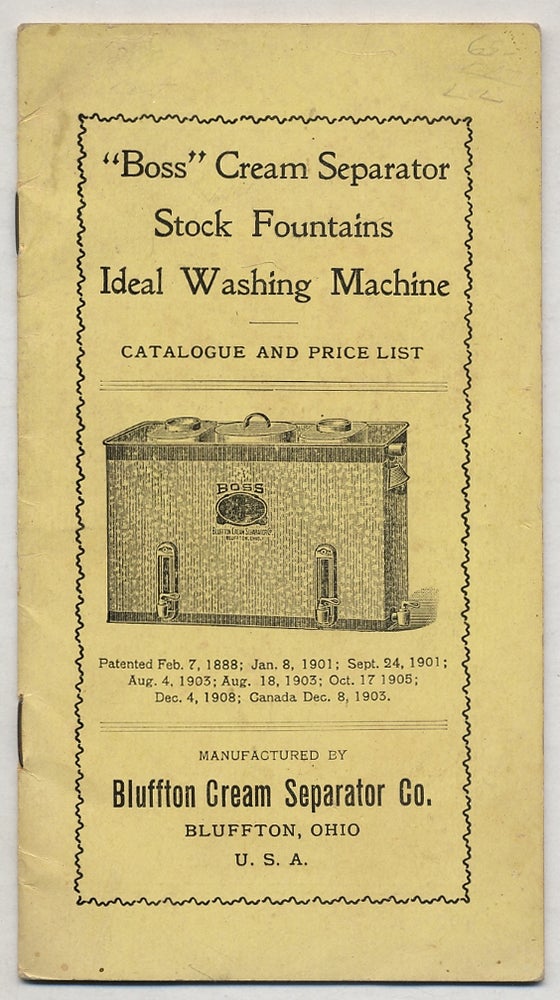 Item #357405 Boss Cream Separator. Stock Fountains. Ideal Washing Machines