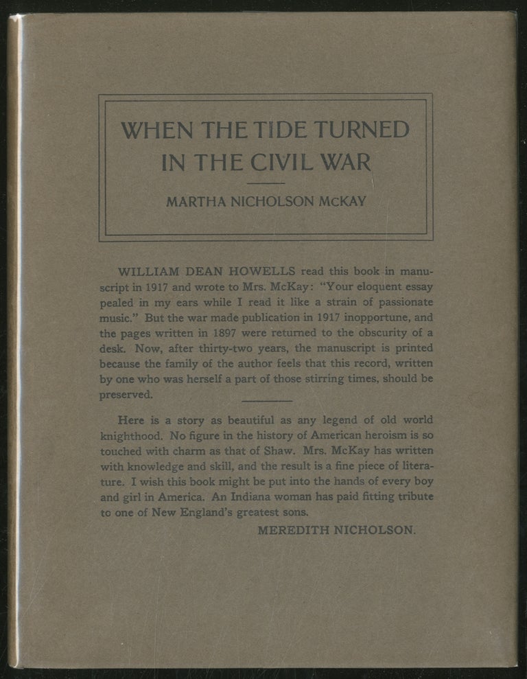 Item #358204 When the Tide Turned in the Civil War. Martha Nicholson McKay.