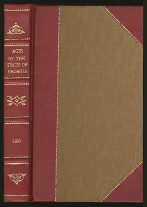 Item #358687 Acts of the State of Georgia, 1849-1850